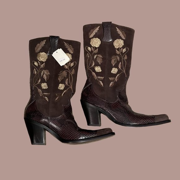 Antonio Melani Justine Brown Suede Boots - Like New! 7M - Picture 1 of 8